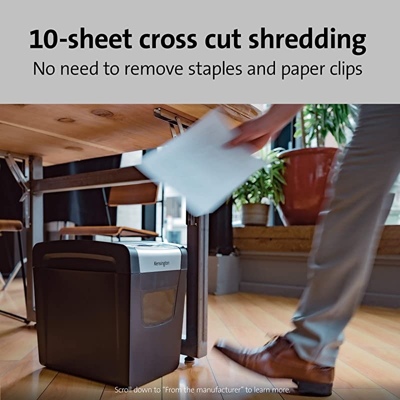 Shredder OfficeAssist 10Sheet AntiJam P4 Crosscut Security Shredder K52075AM