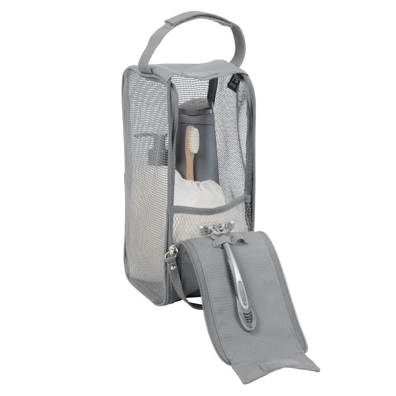Hanging Shower Dopp Kit Gray - Bath Bliss