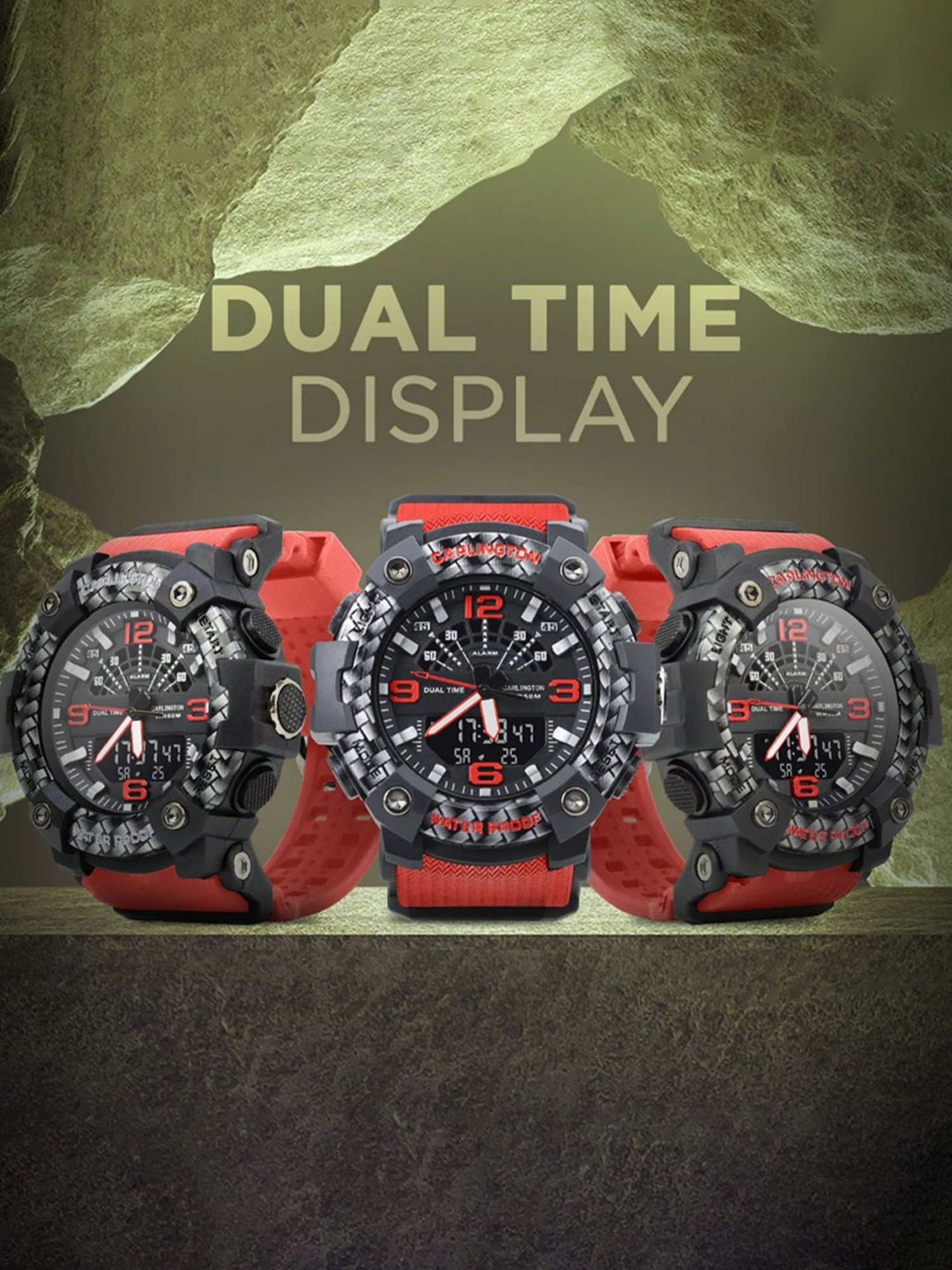 Carlington Endurance 9103 Red Chronograph Watch for Men