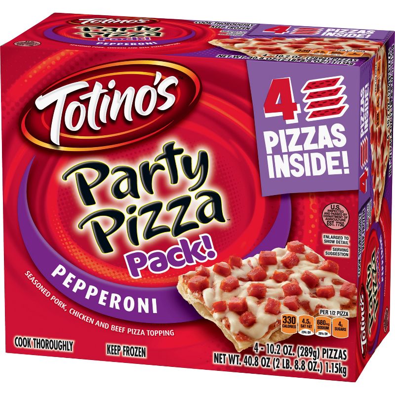 Totino's Pepperoni Frozen Party Pizza - 40.8oz/4pk
