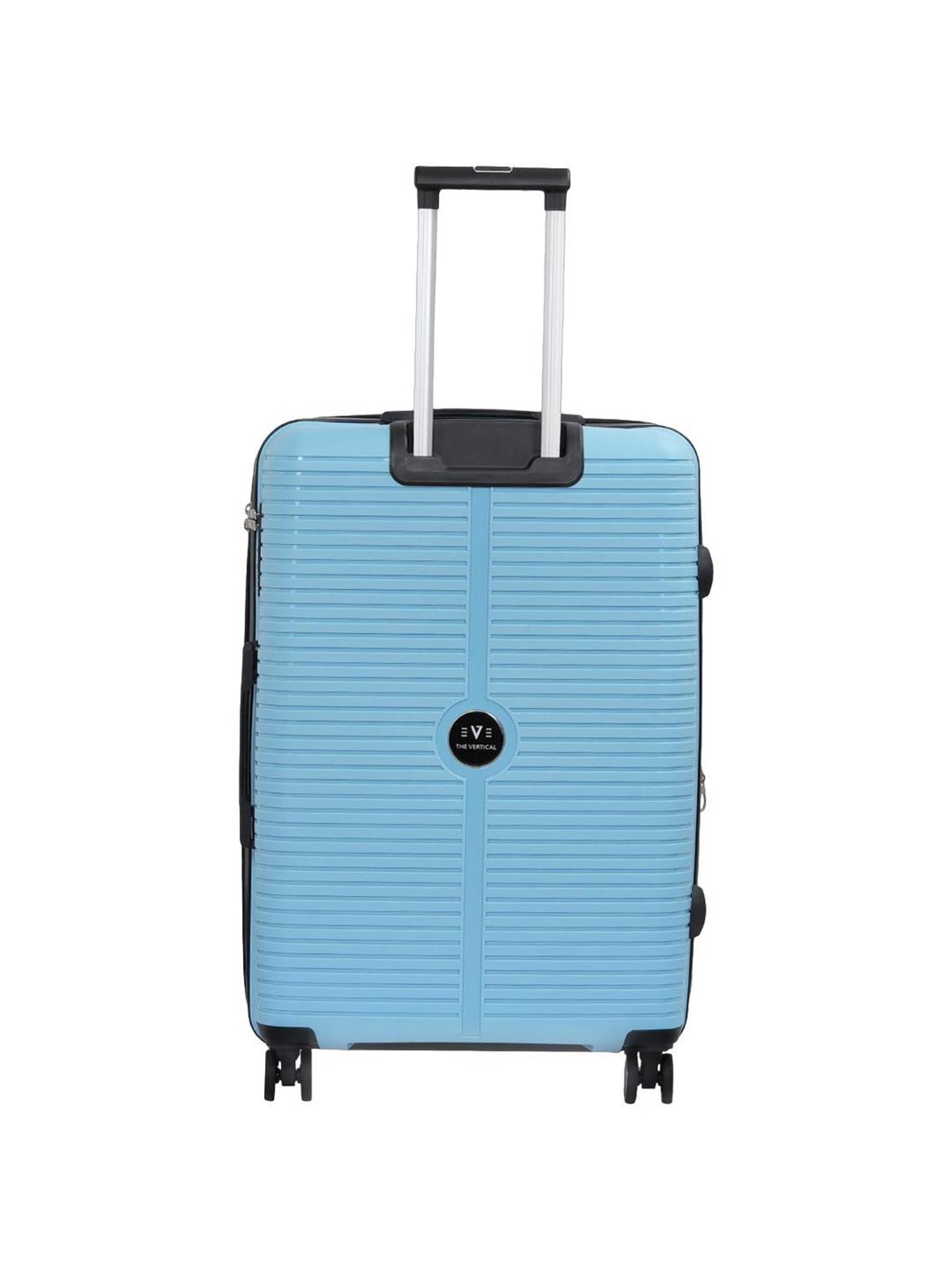 The Vertical Stellar Blue Wheels 8 Large Hard Cabin Trolley Bag
