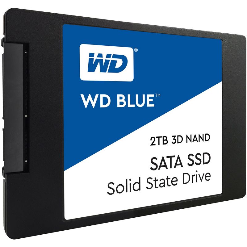 WD Blue 3D NAND 2TB PC SSD - SATA III 6 Gb/s 2.5"/7mm Solid State Drive - 560 MB/s Maximum Read Transfer Rate - 5 Year Warranty