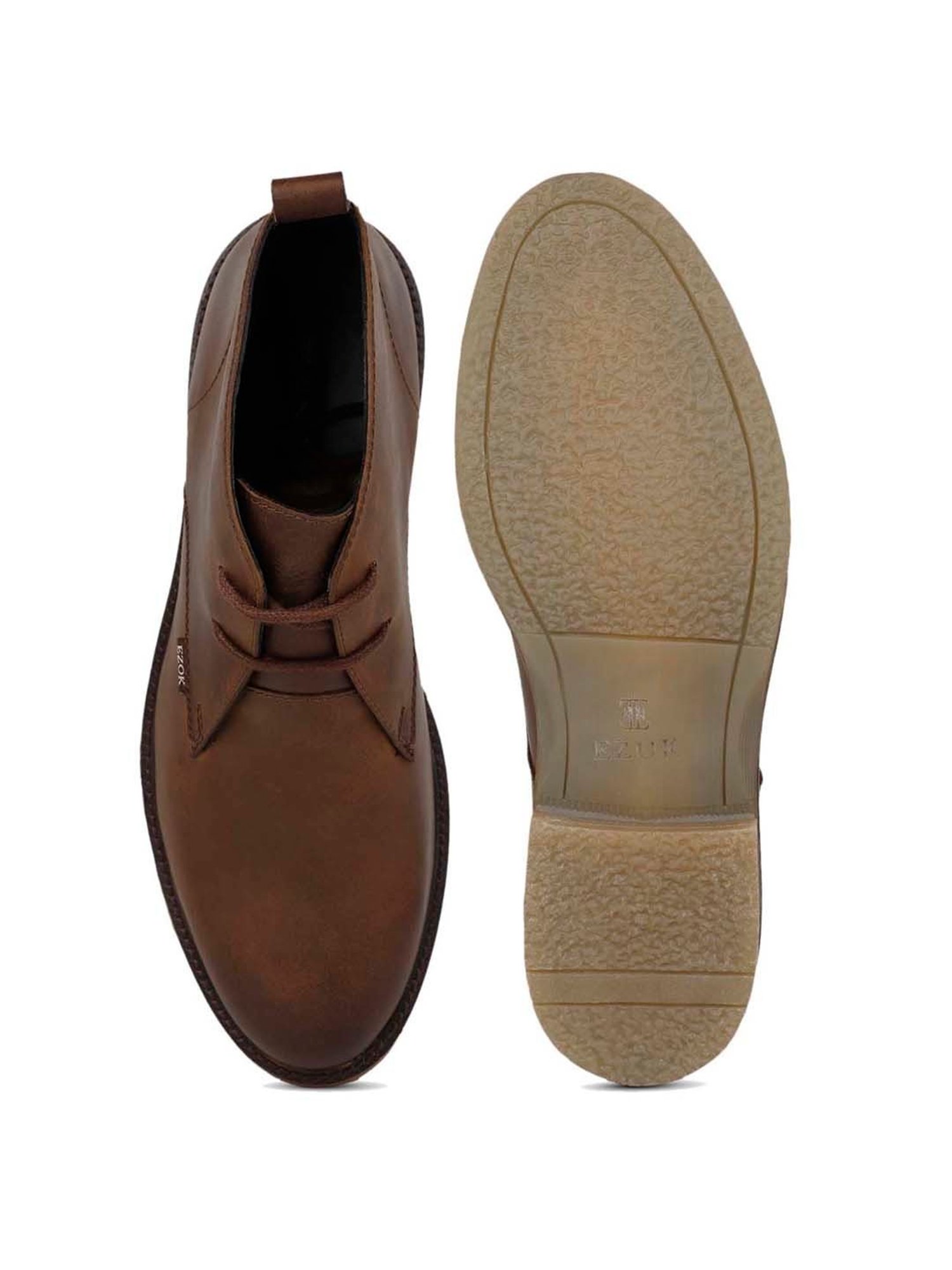 EZOK Men's Brown Chukka Boots