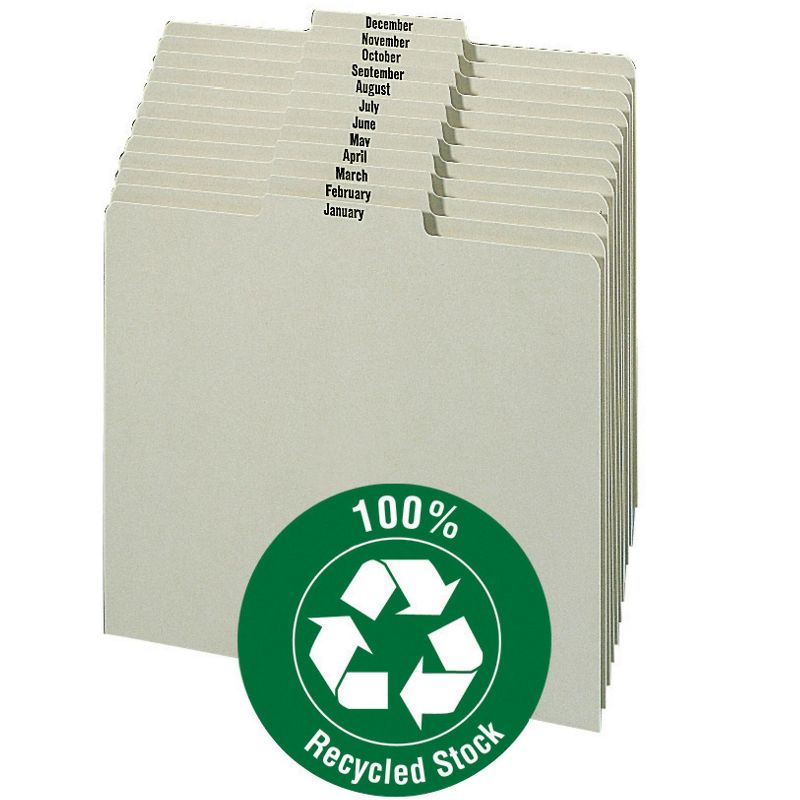 Tabbies File Pocket Handles 9-5/8 x 2 Green/White 48/Pack 68809