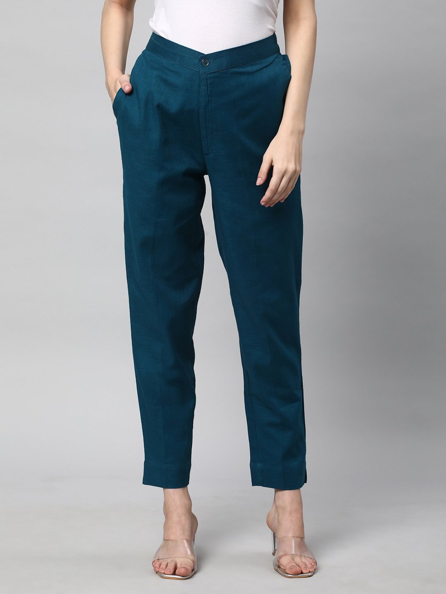 Kami Kubi Teal Linen Pants