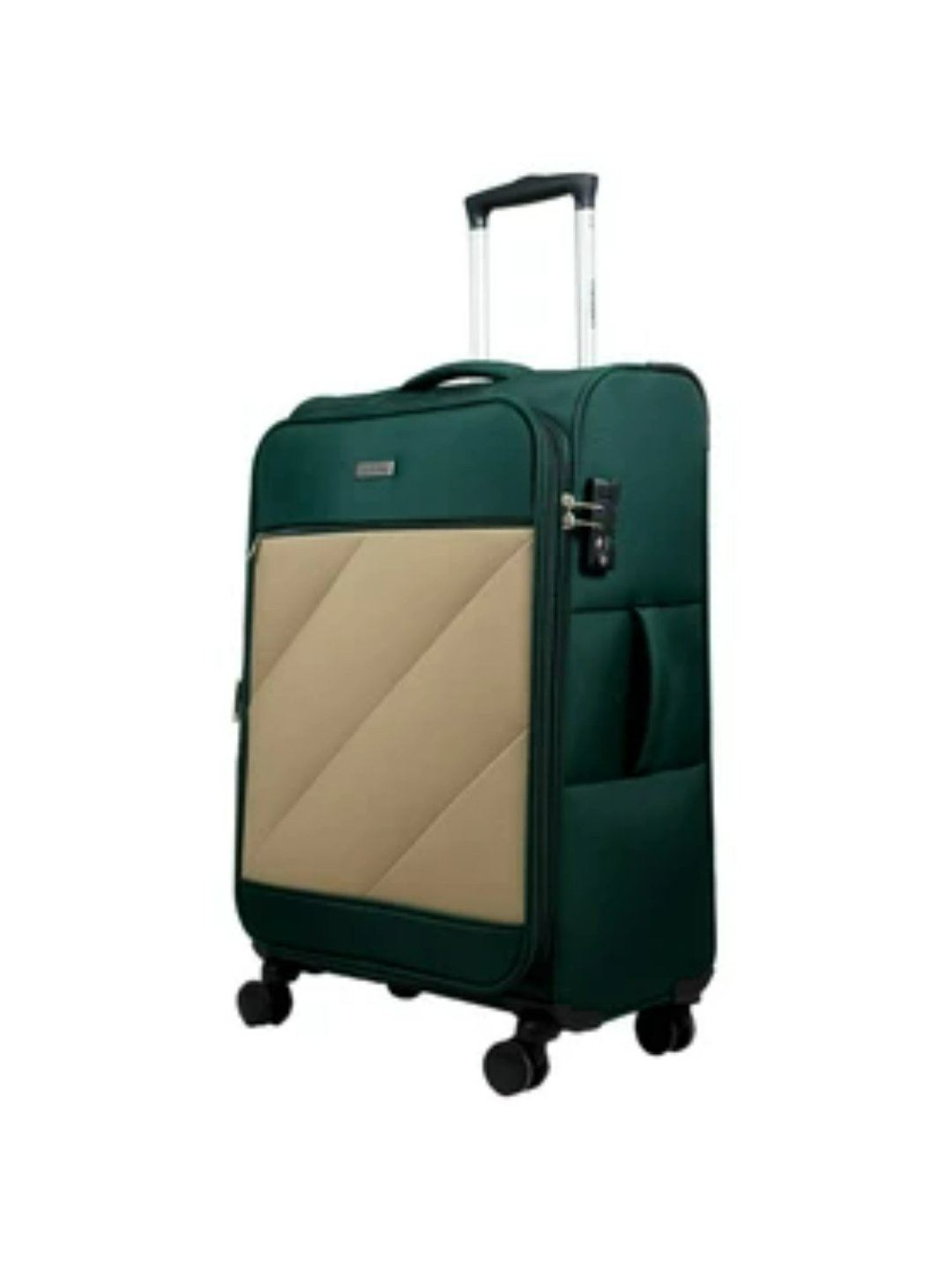 Carriall Green 4 Wheel Medium Soft Cabin Trolley - 42 cm