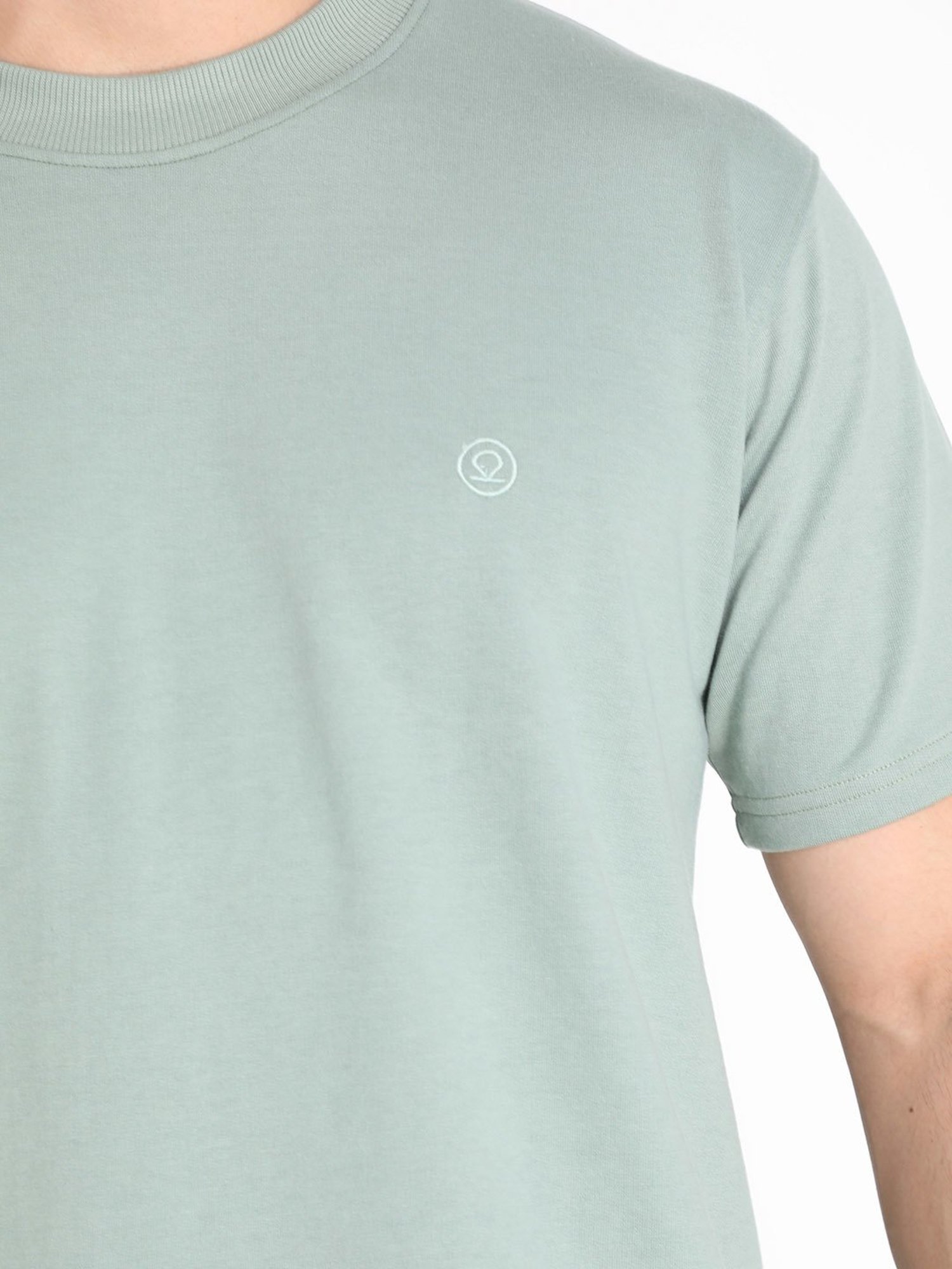 Chkokko Light Green Loose Fit T-Shirt & Trackpants Set