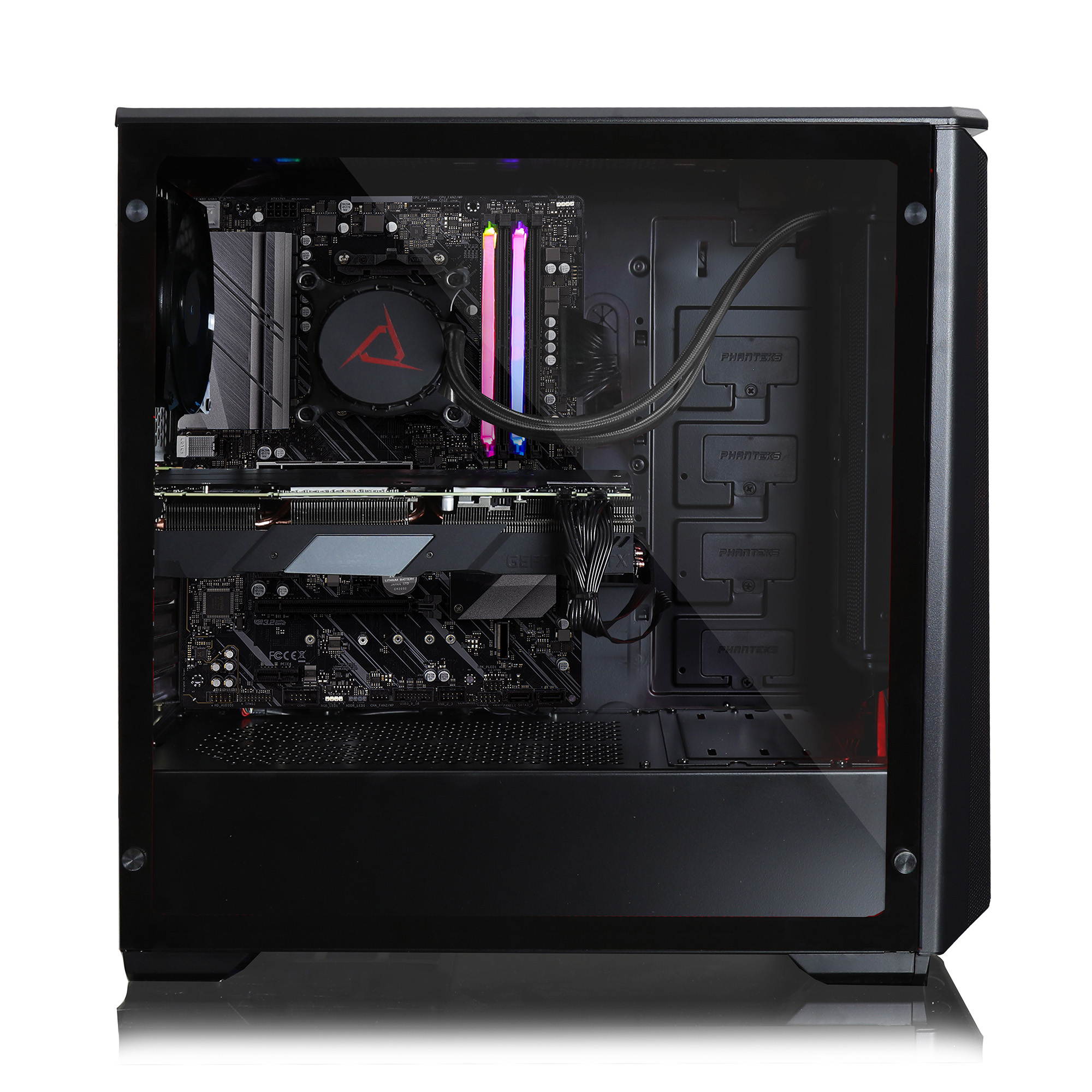 CLX SET Gaming Desktop - Liquid Cooled AMD Ryzen 9 3900X 3.8 GHz 12-Cores Processor, 32GB DDR4 Memory, GeForce RTX 3090 24GB GDDR6X Graphics, 960GB SSD, 4TB HDD, WiFi, Windows 10 Home 64-bit