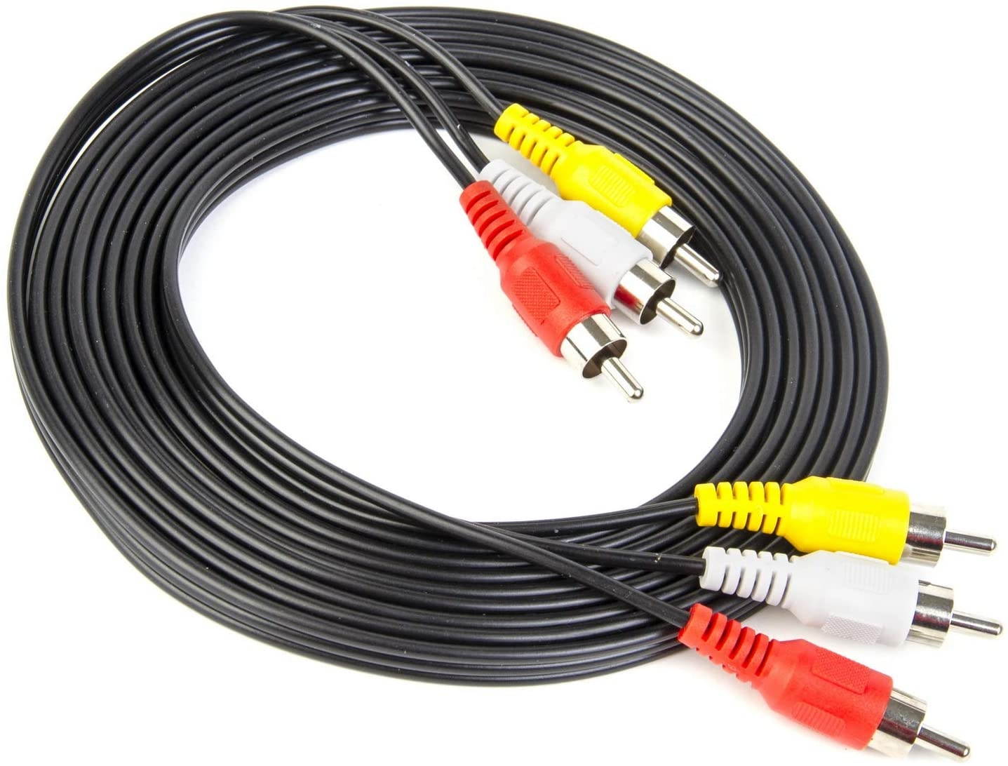 Xenocam RCA 5FT Audio/Video Composite Cable DVD/VCR/SAT Yellow/White/red connectors 3 Male to 3 Male