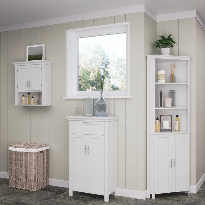 Somerset Tall Two Door Corner Cabinet White - RiverRidge Home