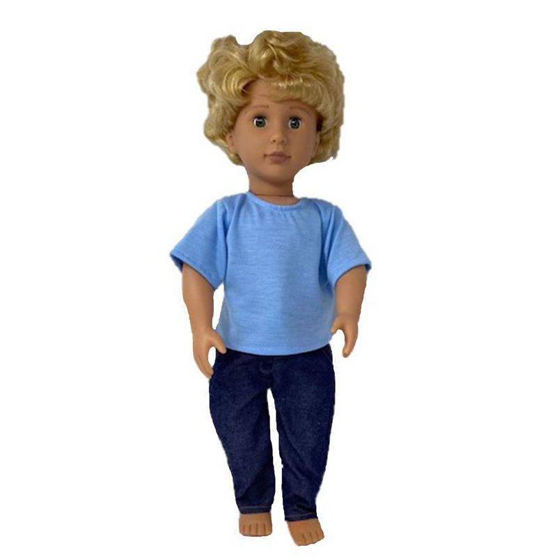 The Queen's Treasures Little House on the Prairie Green Calico Dress, Bonnet & Apron for 18" American Girl Dolls