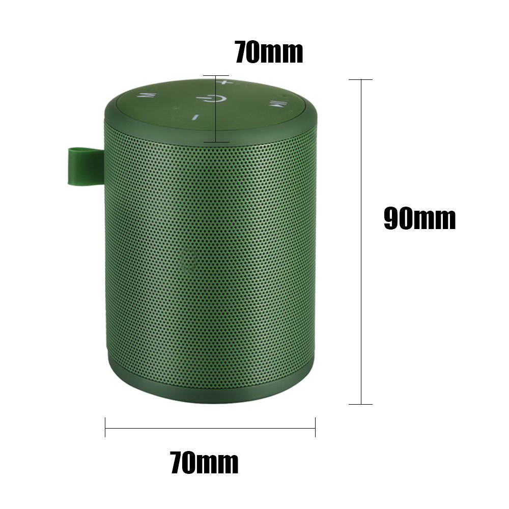 Mini Outdoor Waterproof BT Speaker Portable Stereo Wireless Speakers With Mic TF Card Series Connection Black