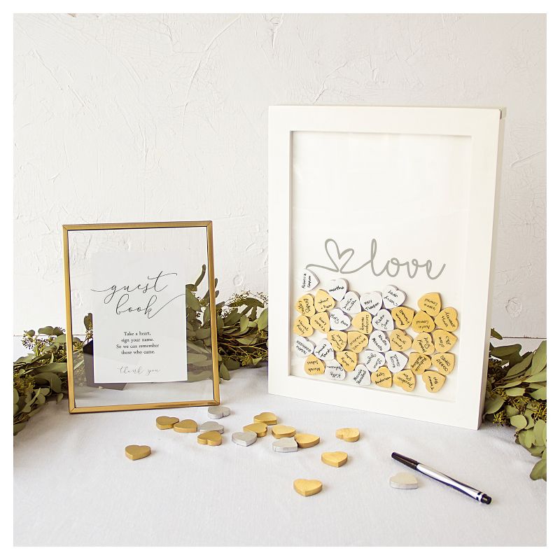 Silver Heart Guestbook Dropbox - Love