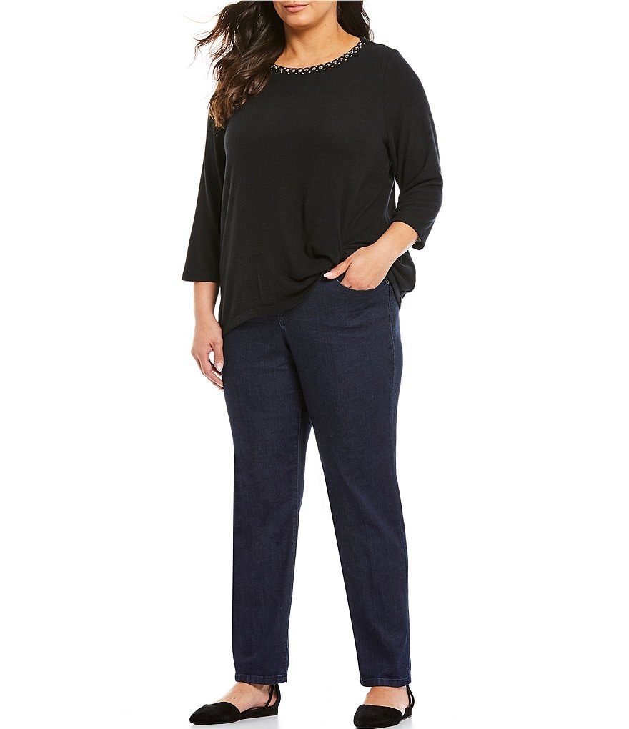 Democracy Plus Size Ab-Solution Capri Skimmer Jean