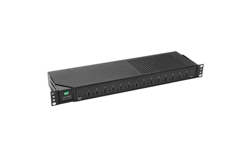 Digi HUBPORT/14 19" 14-port USB Hub - USB - Rack Mount - 14 USB Port(s) - 14 USB 2.0 Port(s)