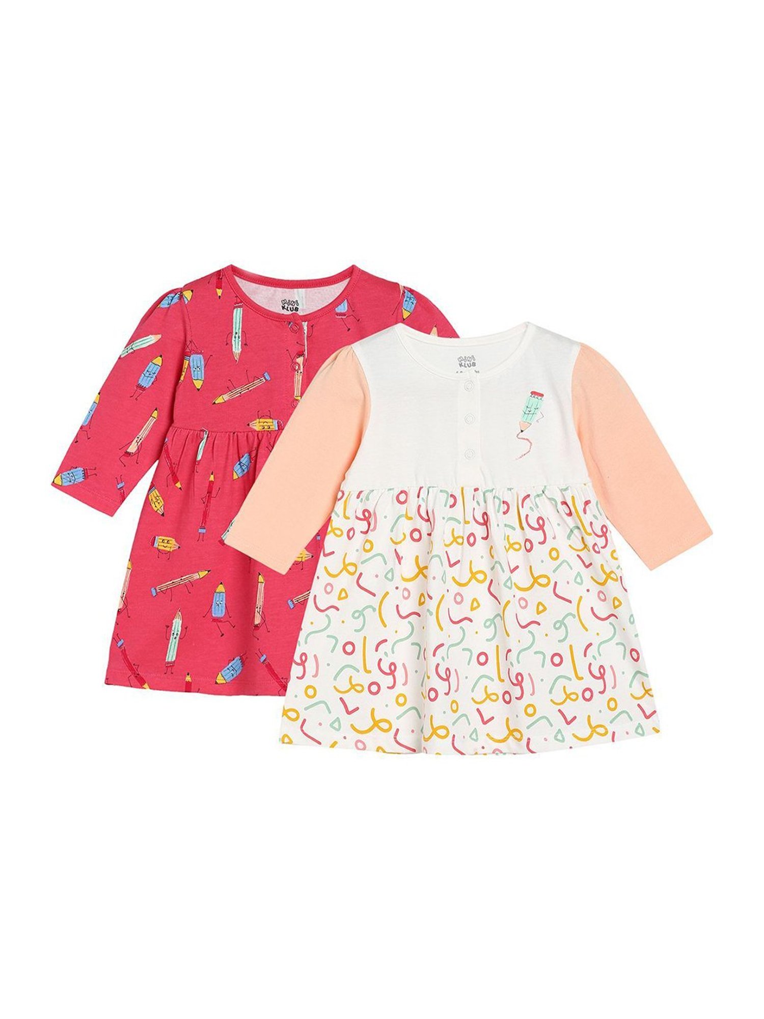 Nauti Nati Kids Blue Embroidered Dress