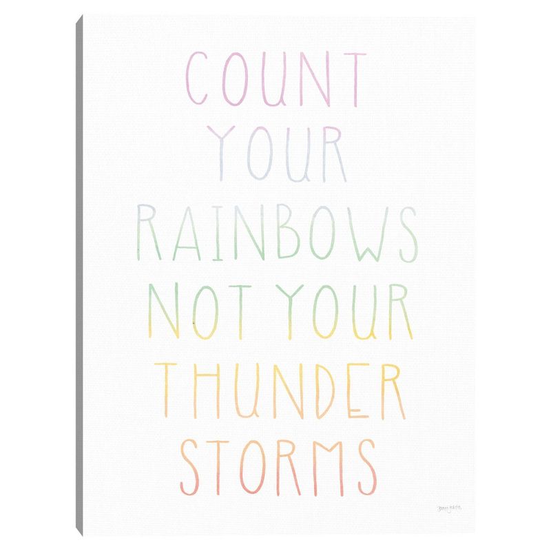 Let's Chase Rainbows VII Wrapped Unframed Canvas Art Print - Masterpiece Art Gallery