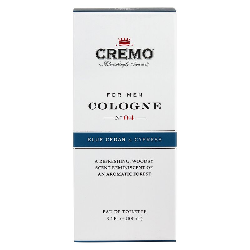 Cremo Blue Cedar and Cypress Men's Spray Cologne - 3.4 fl oz