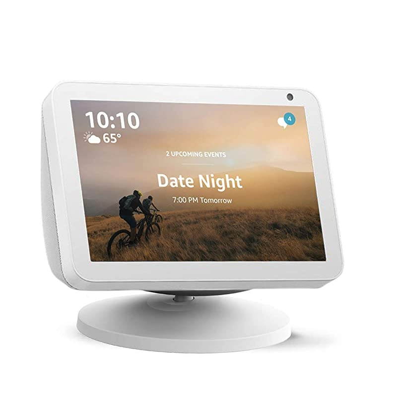 Stand for Echo Show 5 and Show 8 Adjustable Mount Accessories for  Alexa Show Magnetic Attachment Swivel Tilt Function AntiSlip Base 2019 Release White