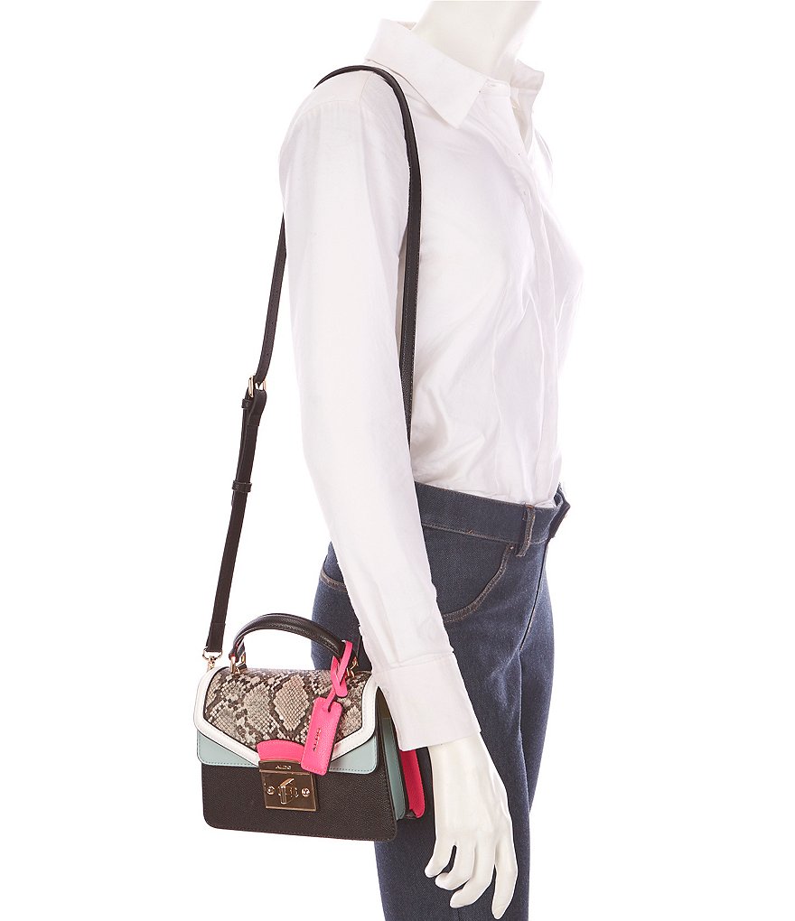 ALDO Etiwen Snake Colorblock Top Handle Satchel Bag