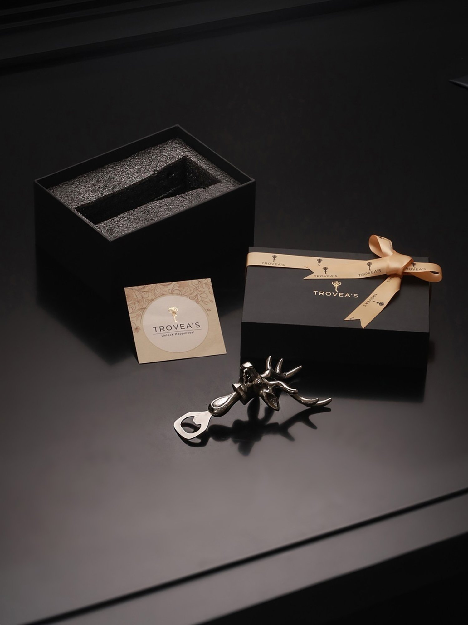 Trovea's Deer Design Silver Bottle Opener