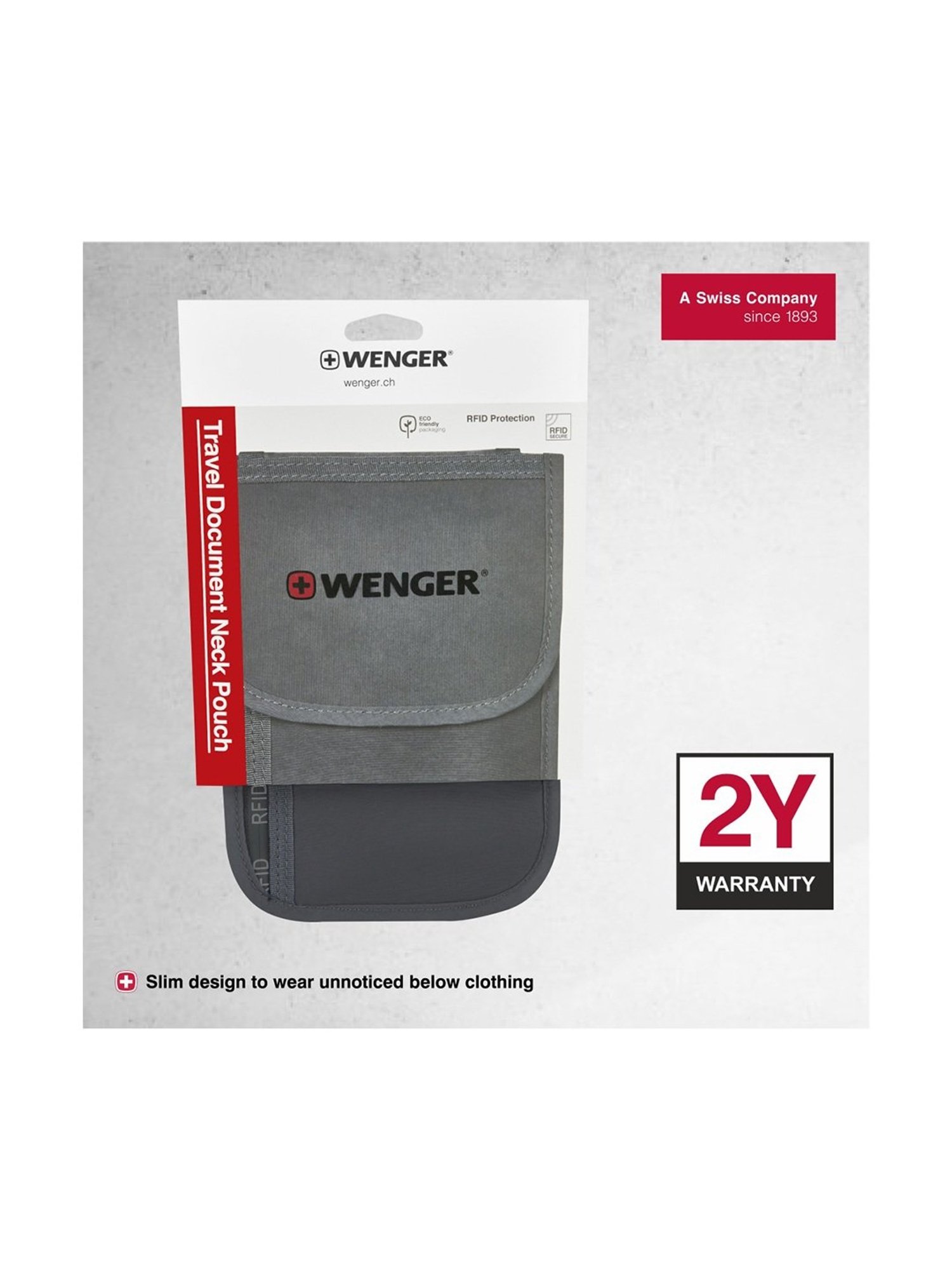Wenger Grey Solid Small Mobile Pouch
