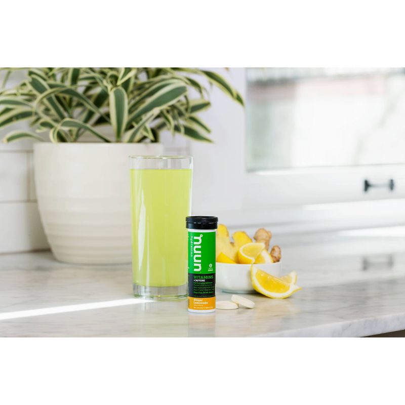 nuun Ginger Lemonade with Caffeine Hydration Vitamins - 12ct
