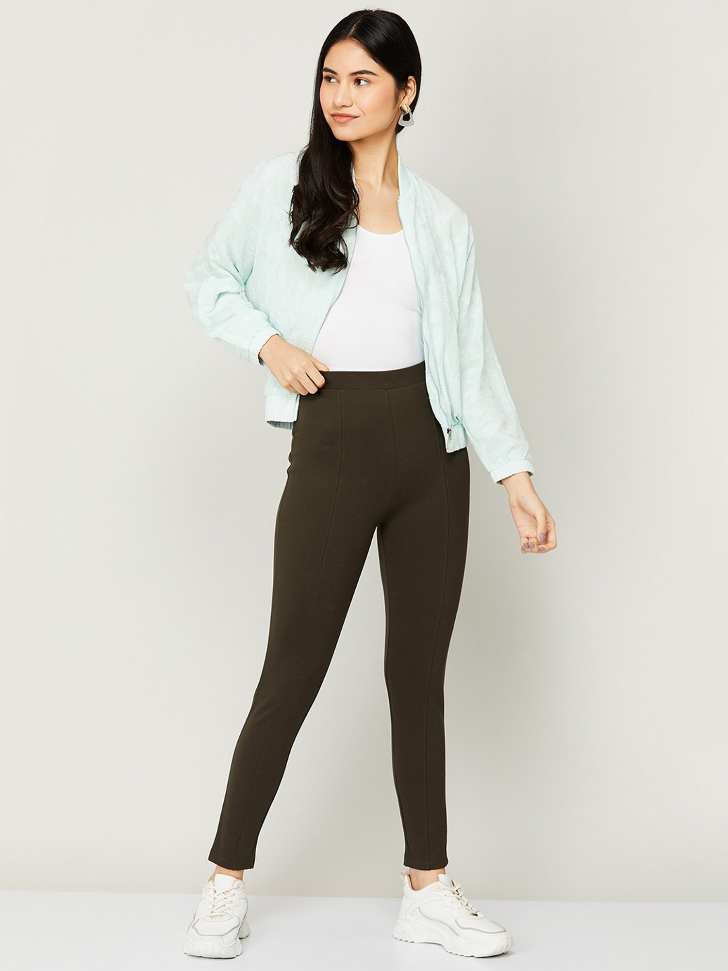 CODE by Lifestyle Mint Green Embroidery Shrug