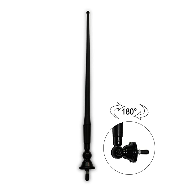 Waterproof Marine Radio Antenna Rubber Duck Dipole Flexible Mast FM AM Antenna for Boat Car ATV UTV RZR SPABlack