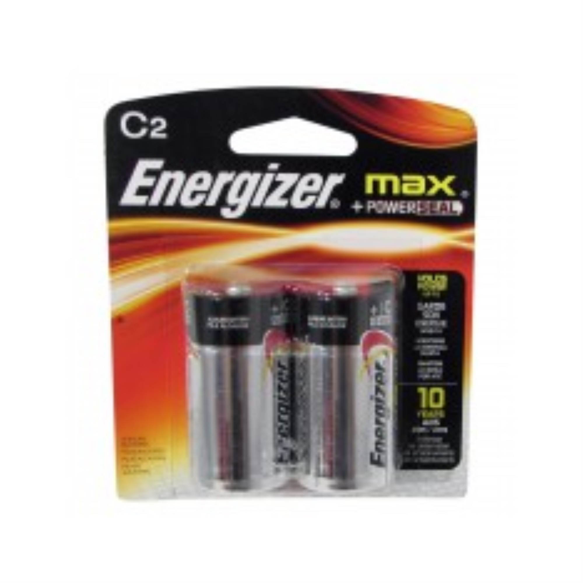 ENERGIZER Max Plus POWERSEAL 8350mAh 1.5V Size C Alkaline Battery, 2-pack