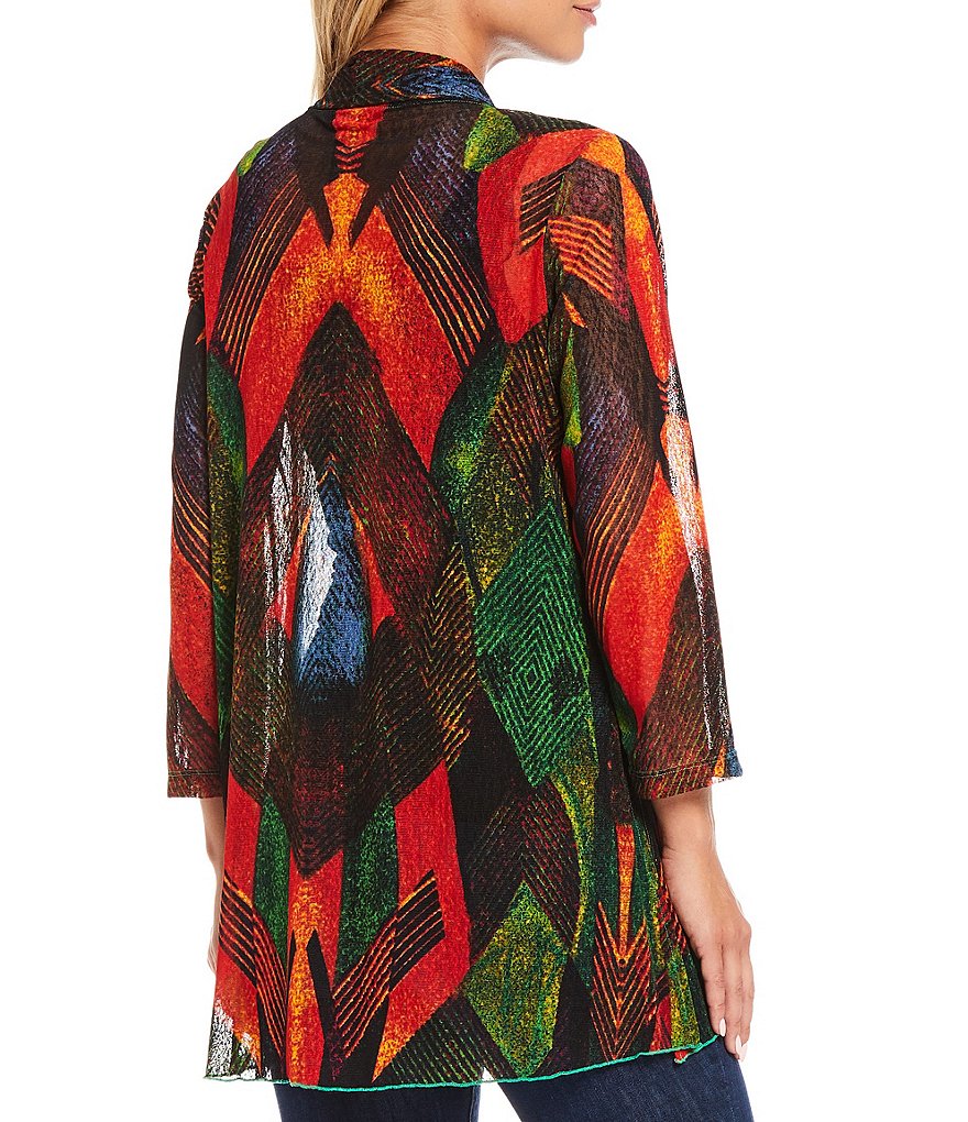 Caroline Rose Tissue Linen Bracelet Sleeve Shirt Jacket