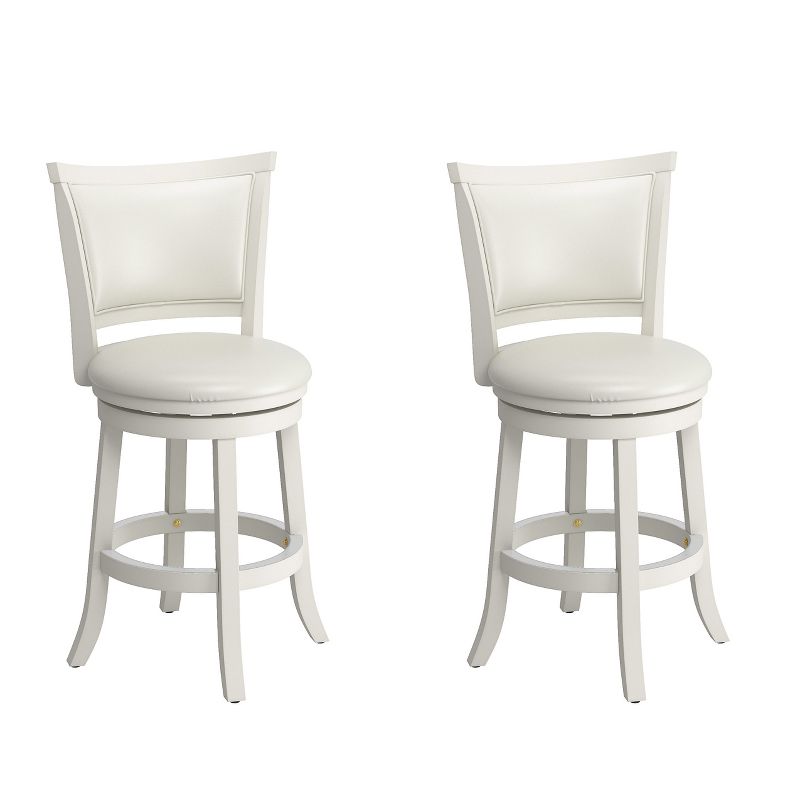 Set of 2 Counter Height Barstools White - CorLiving