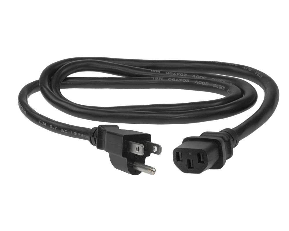 SF Cable, 12ft 16 AWG Universal Power Cord - IEC320 C13 to NEMA 5-15P SJT 13A