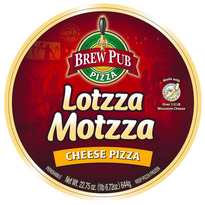Brew Pub Lotzza Motzza Cheese Frozen Pizza - 22.75oz