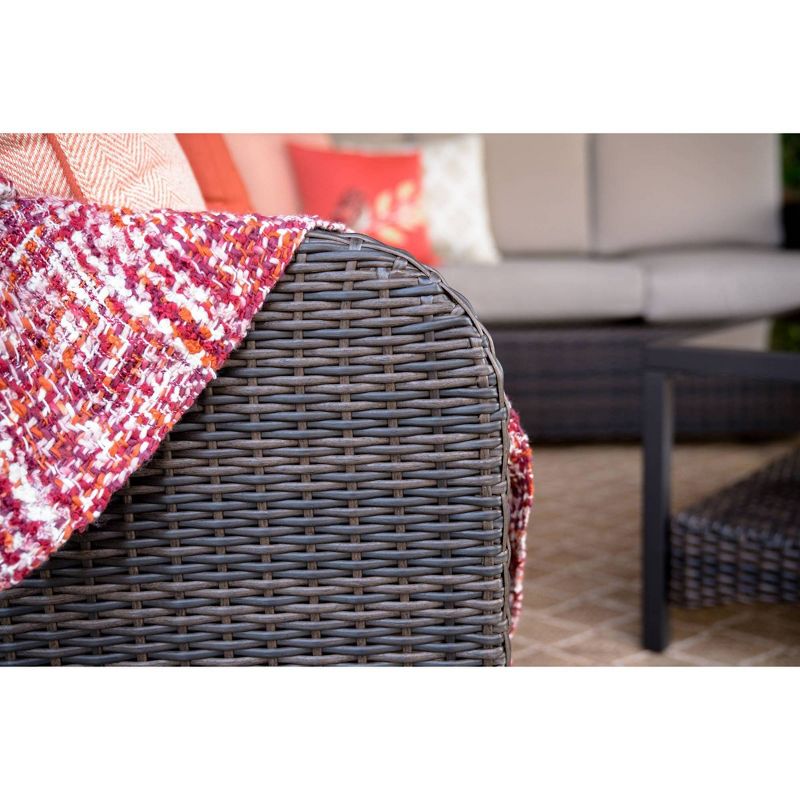 Jackson 4pc Patio Seating Set with Sunbrella - Tan - Leisure Made