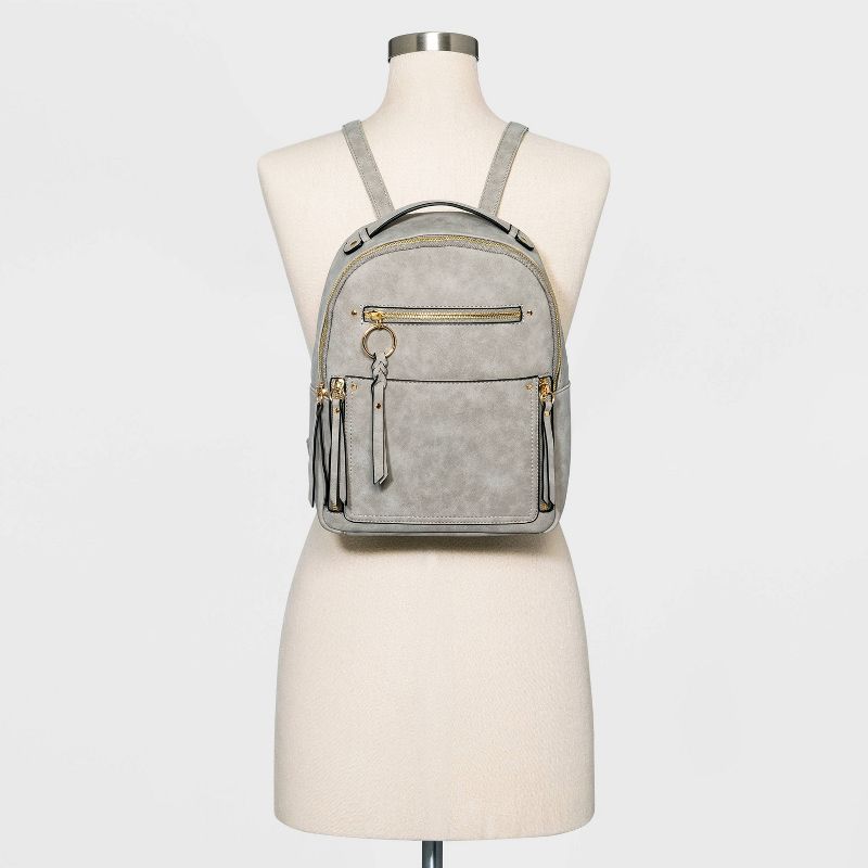 VR NYC Multi Pocket Backpack - Light Gray