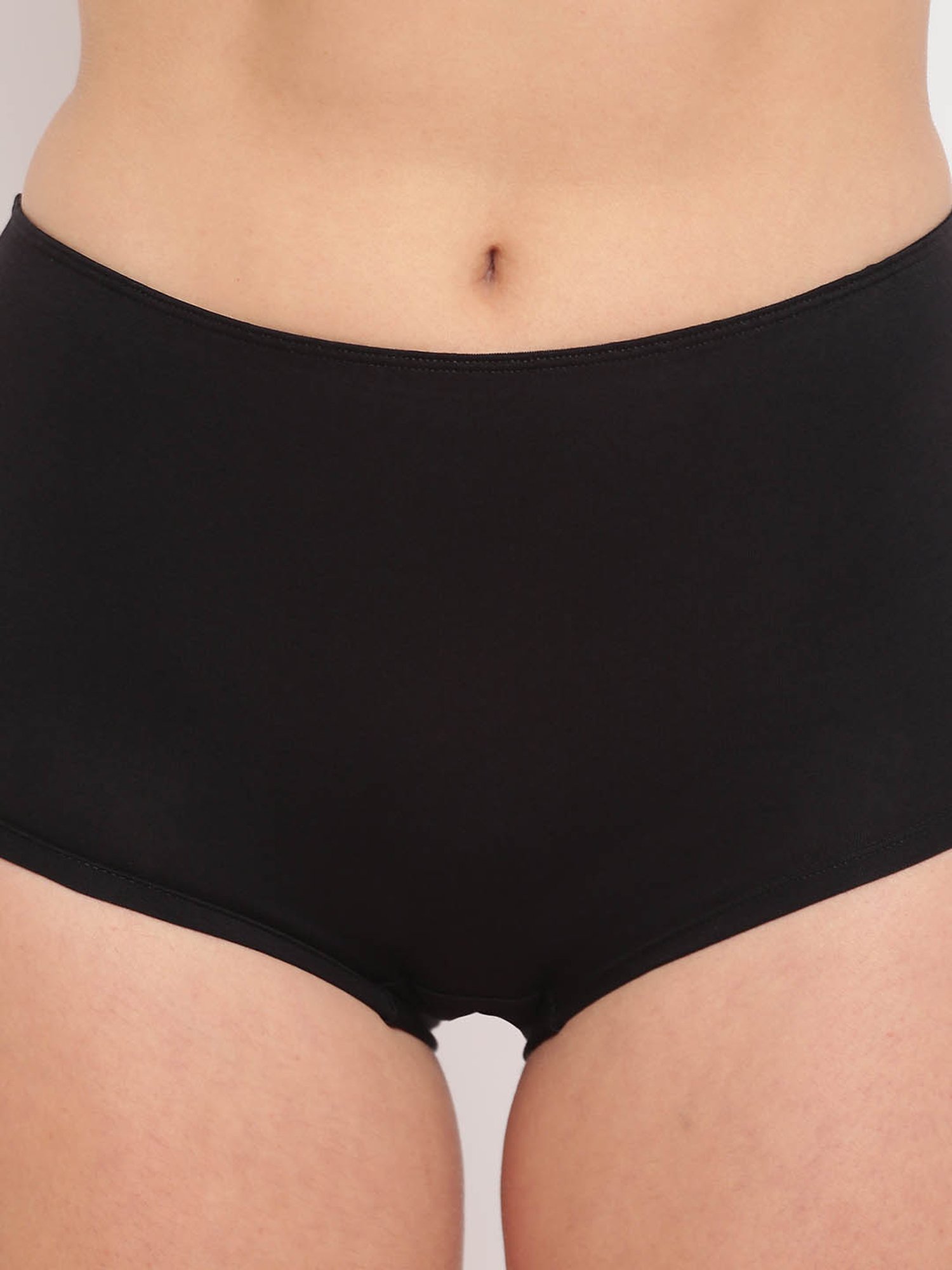 BASIICS by La Intimo Black Boyshorts Panty (Pack Of 5)