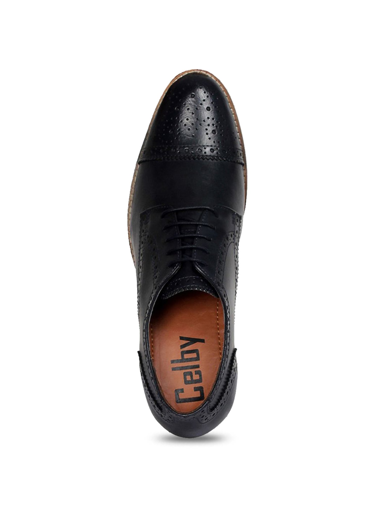Celby Men's Height Increasing Midnight Navy Derby Shoes