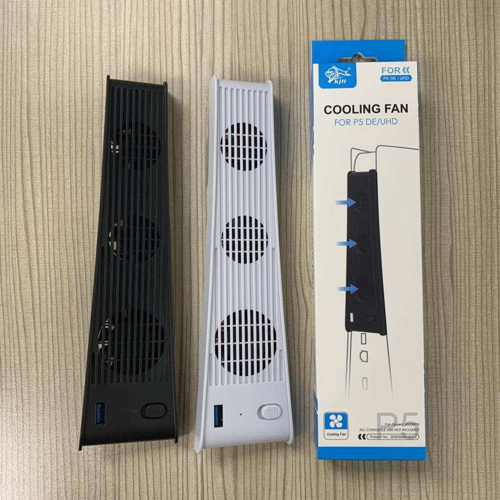 USB Cooler Cooling Fan for PS5 Playstation Console 3 Fans Rapid Cooling -Black