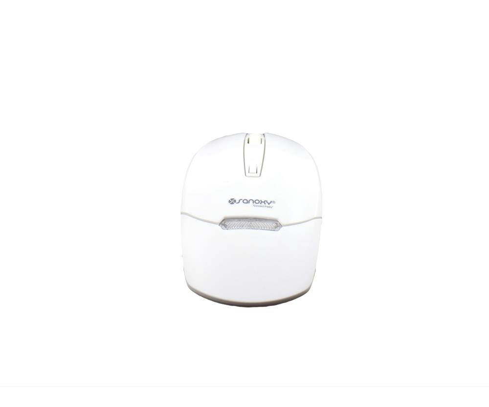 SANOXY 2.4G Wireless Ergonomic Optical  Mouse for Computer/Laptop 500/1000 DPI  (White)