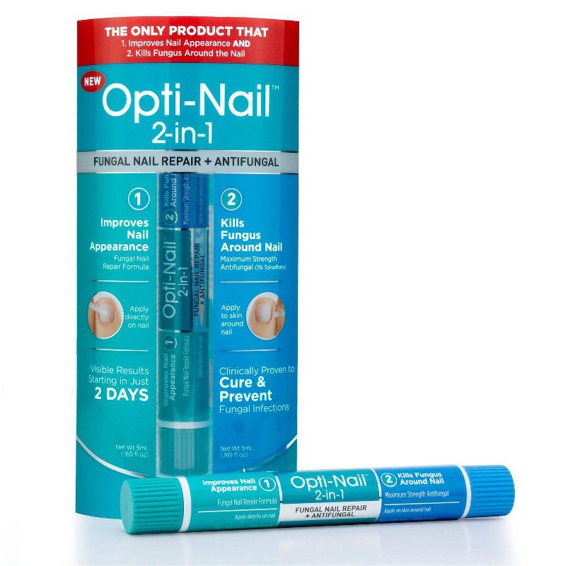 Opti-Nail 2-in-1 Fungal Nail Repair + Antifungal - 3.38 fl oz/ 2ct