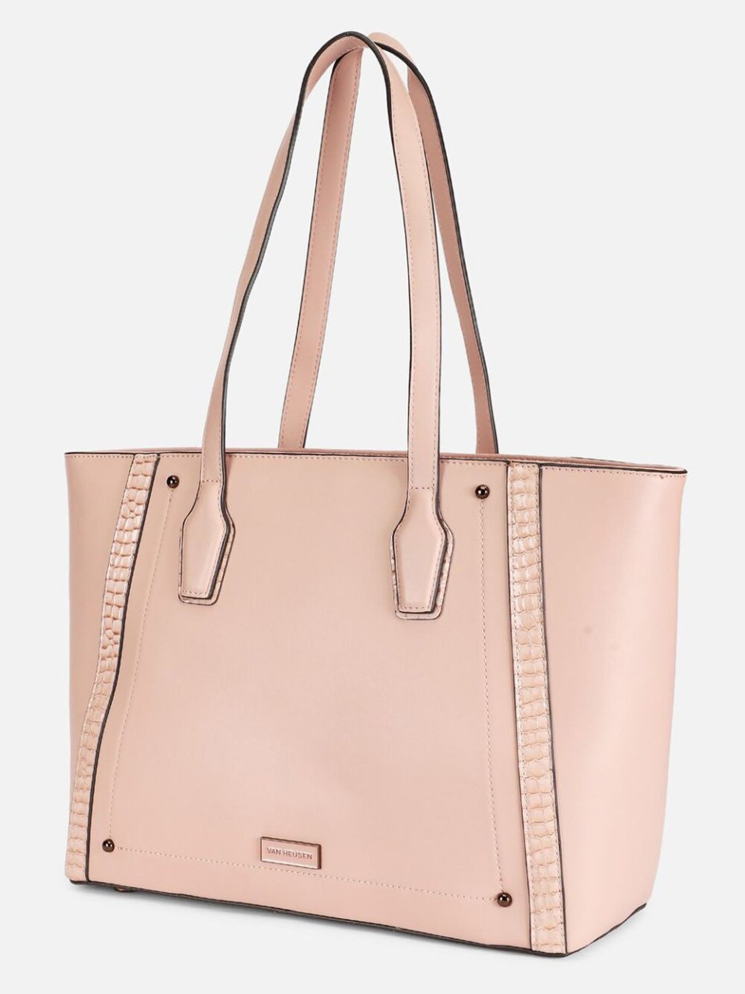 Van Heusen Pink PU Textured Tote Handbag