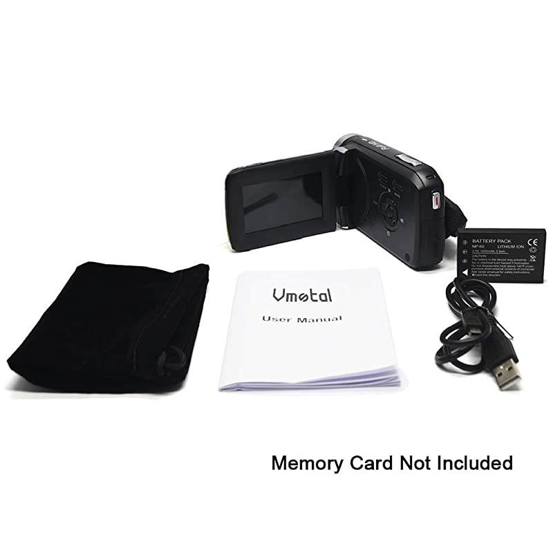 Video Camera Camcorder  HD 1080P 12.0MP 2.8 Inch LCD 270 Degrees Rotatable Screen 8X Digital Zoom Camera Recorder YouTube Vlogging Camera with Rechargable Battery (Black)