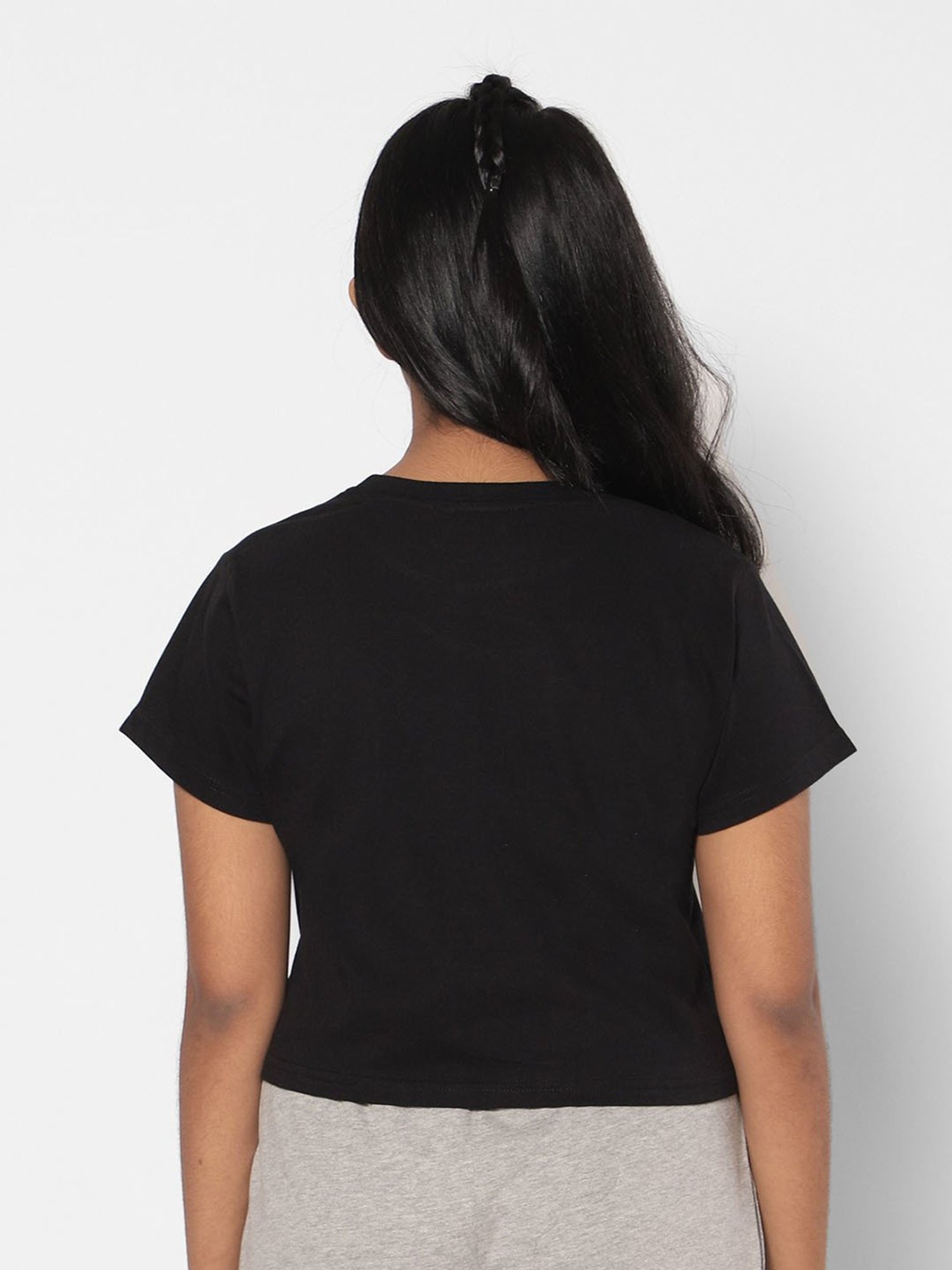 TeenTrums Girls Black Solid Top
