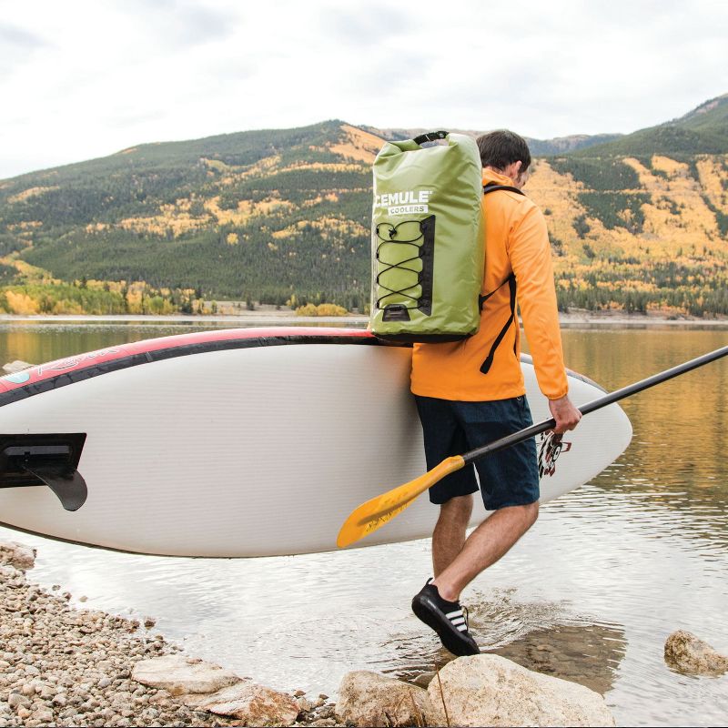 IceMule 1015-OL Pro XLarge Collapsible Portable Soft Sided Roll Top 33 Liter 24 Can Lightweight Insulated Waterproof Leak Proof Backpack Cooler Bag