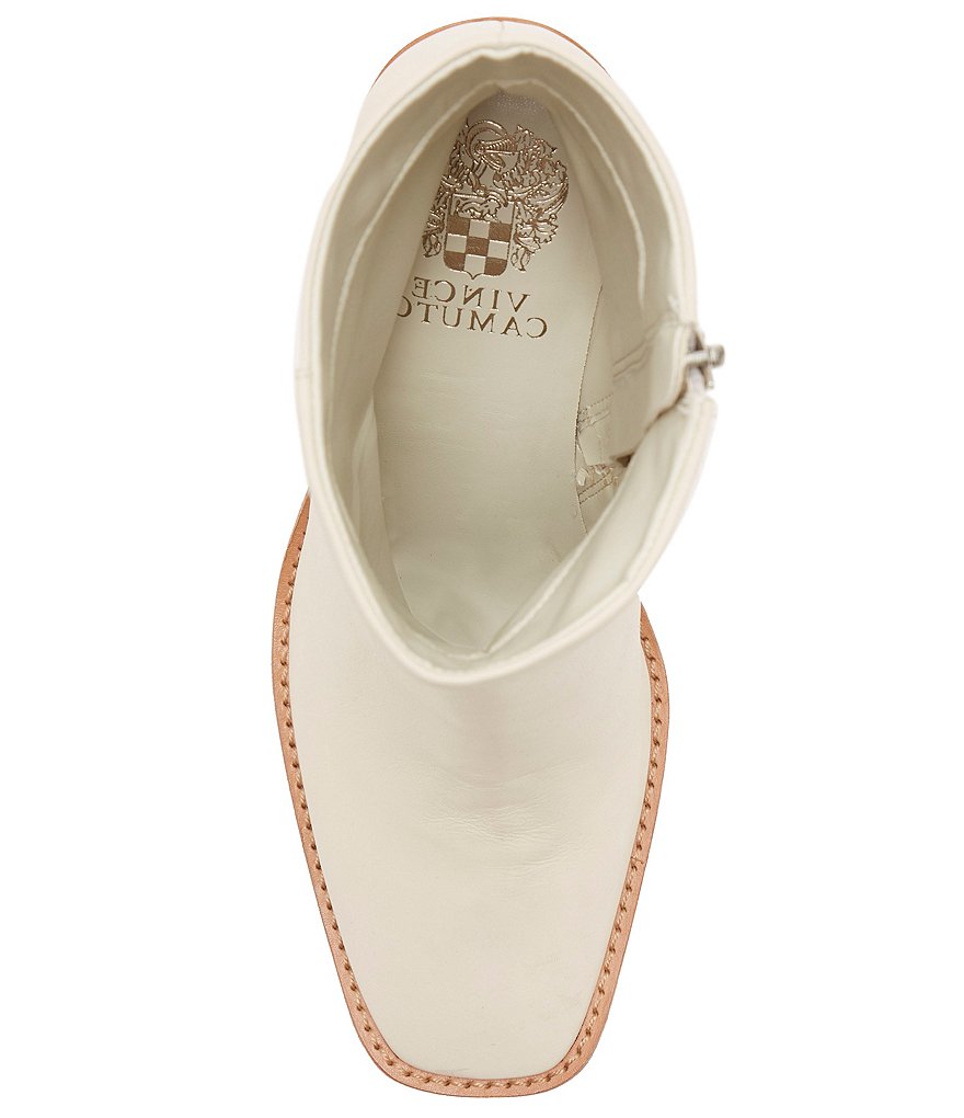 Vince Camuto Eshera Leather Square Toe Block Heel Booties