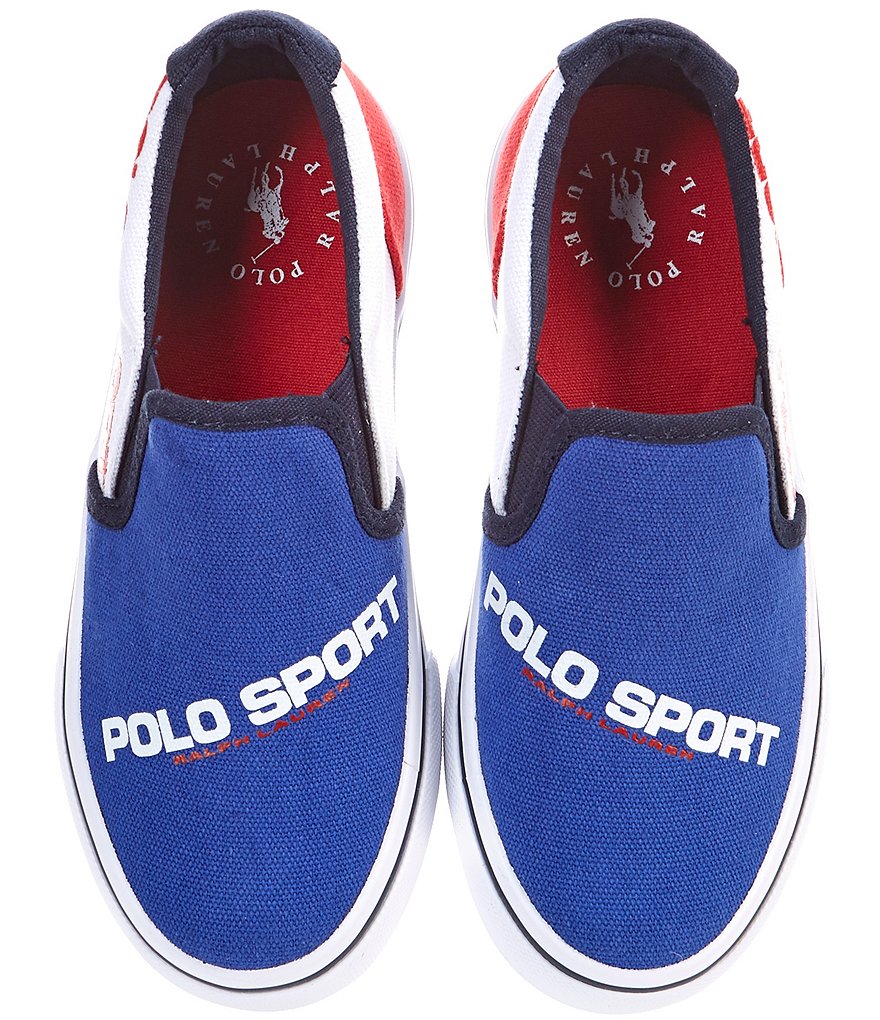 Polo Ralph Lauren Boys' Thompson Canvas Slip On Sneakers (Youth)