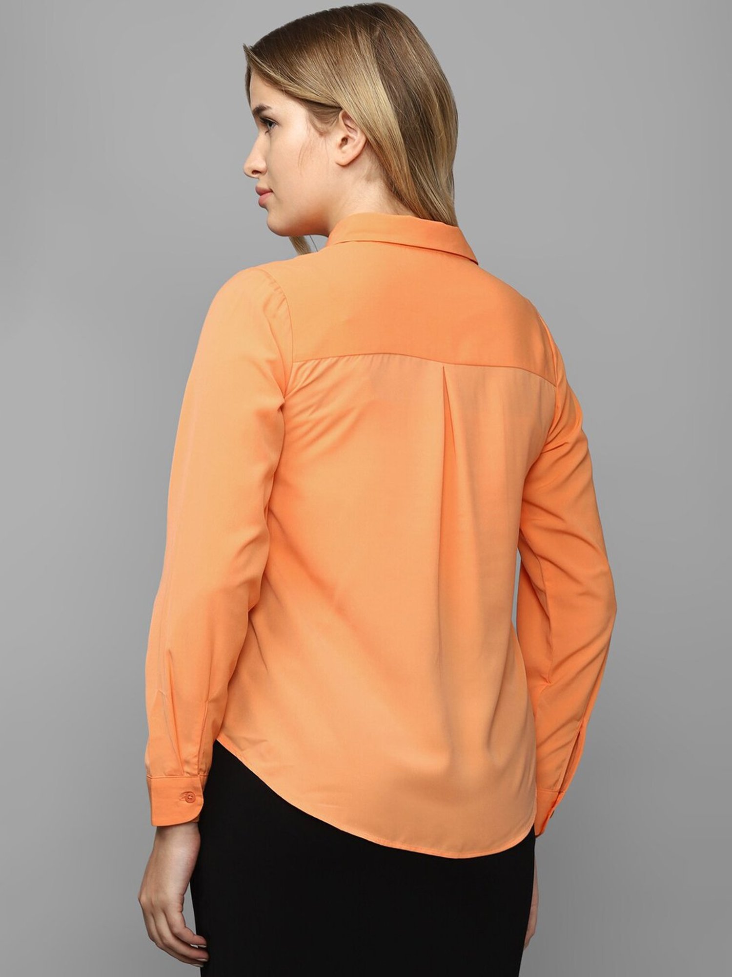 Allen Solly Orange Regular Fit Shirt