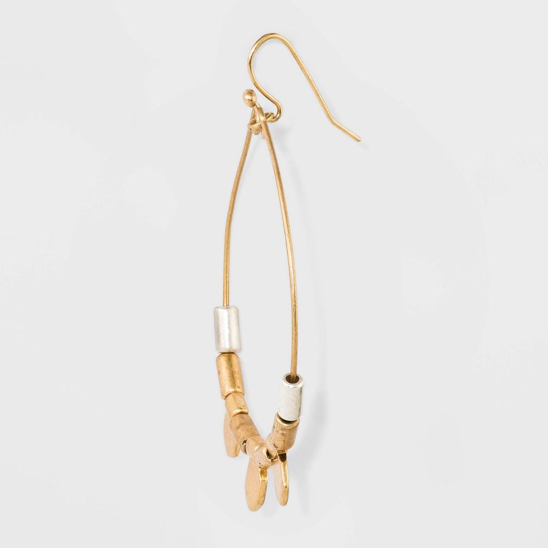 Open Drop Hoop Earrings - Universal Thread™ Gold