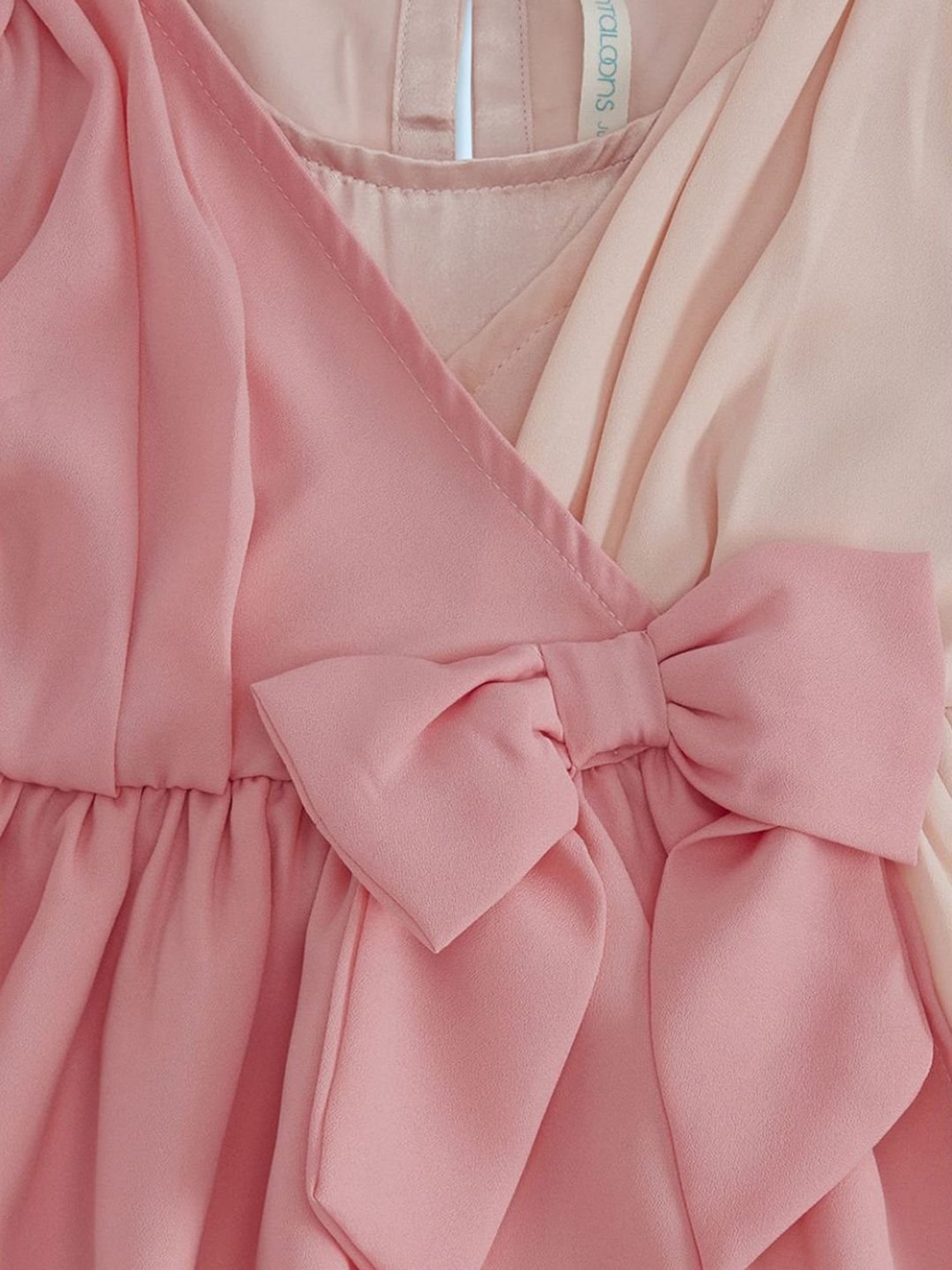 Pantaloons Junior Pink Cotton Regular Fit Dress